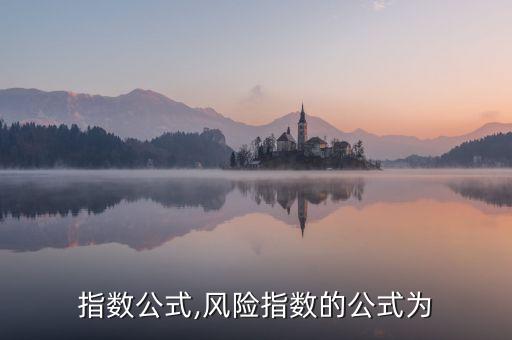 指数公式,风险指数的公式为
