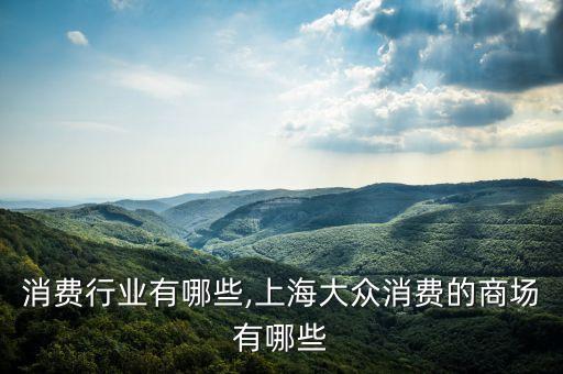 大众消费行业有哪些,上海大众消费的商场有哪些