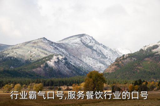 行业霸气口号,服务餐饮行业的口号