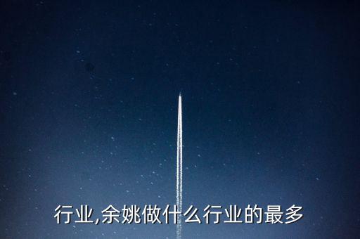 行业,余姚做什么行业的最多