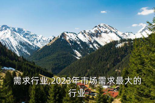 市场需求行业,2023年市场需求最大的行业