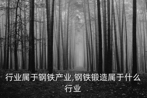 行业属于钢铁产业,钢铁锻造属于什么行业