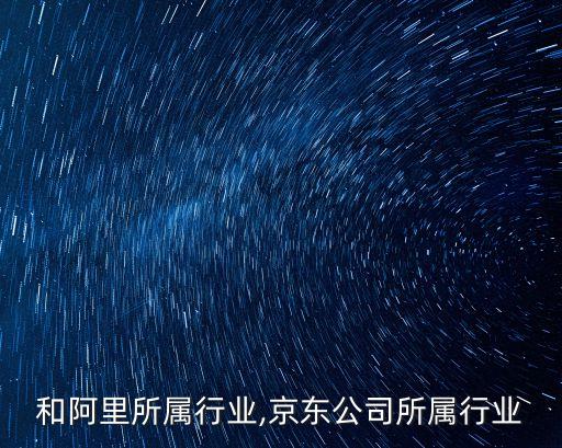 和阿里所属行业,京东公司所属行业