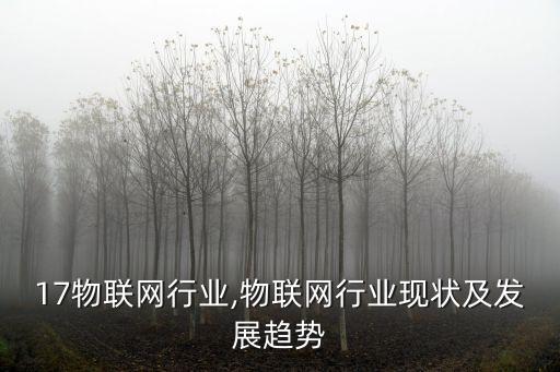 17物联网行业,物联网行业现状及发展趋势