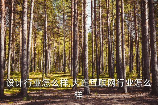 大连设计行业怎么样,大连互联网行业怎么样