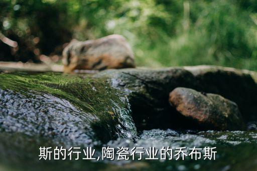 乔布斯的行业,陶瓷行业的乔布斯