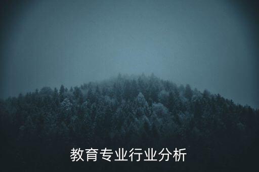 教育专业行业分析