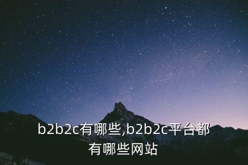 行业b2b2c有哪些,b2b2c平台都有哪些网站