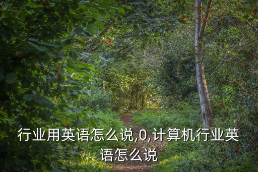 行业用英语怎么说,0,计算机行业英语怎么说