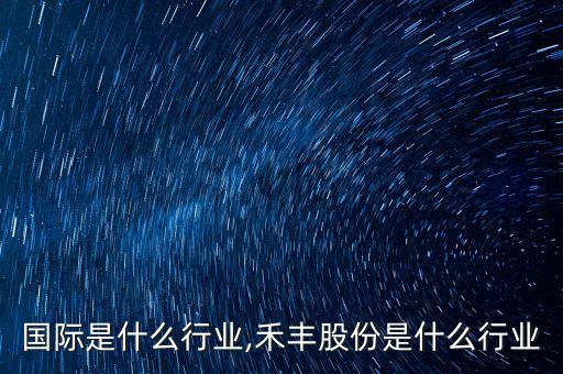 多禾国际是什么行业,禾丰股份是什么行业