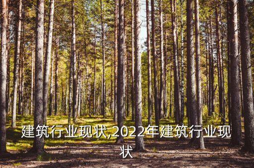 建筑行业现状,2022年建筑行业现状