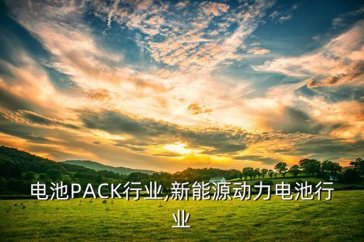 动力电池PACK行业,新能源动力电池行业