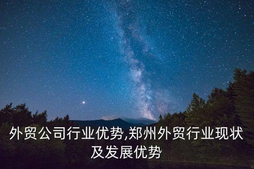 机电外贸公司行业优势,郑州外贸行业现状及发展优势
