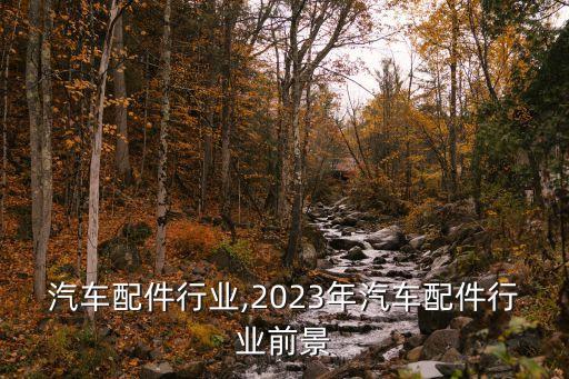 进入汽车配件行业,2023年汽车配件行业前景