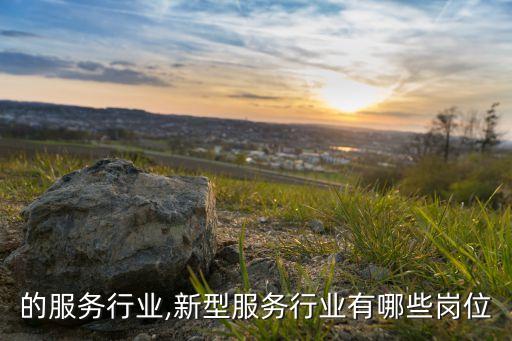 新型的服务行业,新型服务行业有哪些岗位