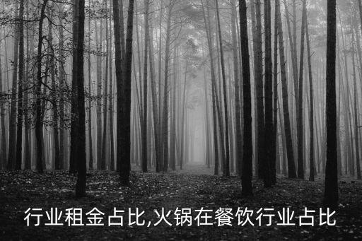 行业租金占比,火锅在餐饮行业占比