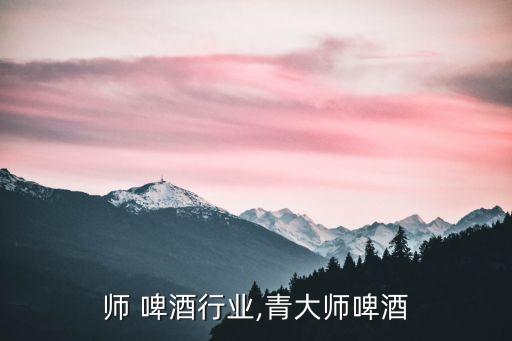 高大师 啤酒行业,青大师啤酒