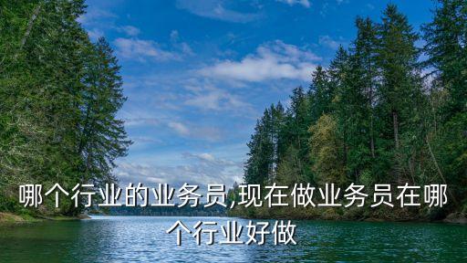 哪个行业的业务员,现在做业务员在哪个行业好做