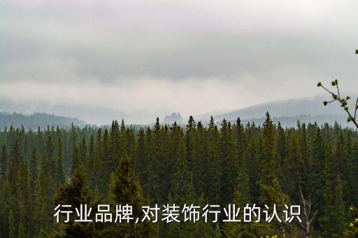 行业品牌,对装饰行业的认识