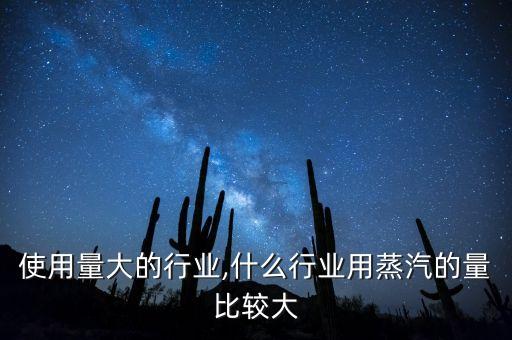 使用量大的行业,什么行业用蒸汽的量比较大