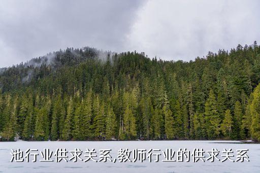 锂电池行业供求关系,教师行业的供求关系