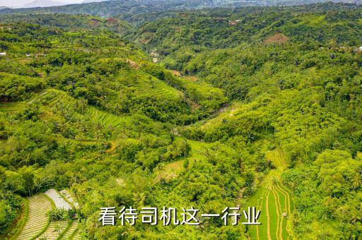 看待司机这一行业