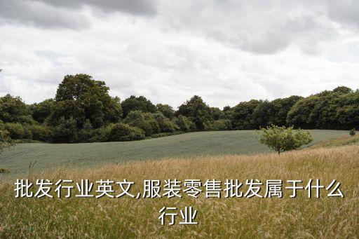 零售批发行业英文,服装零售批发属于什么行业
