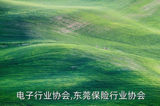东莞 电子行业协会,东莞保险行业协会