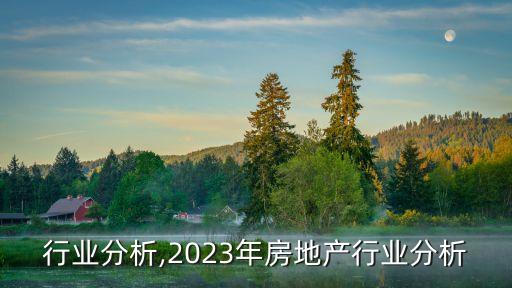 行业分析,2023年房地产行业分析