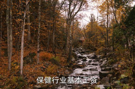 保健行业基本工资
