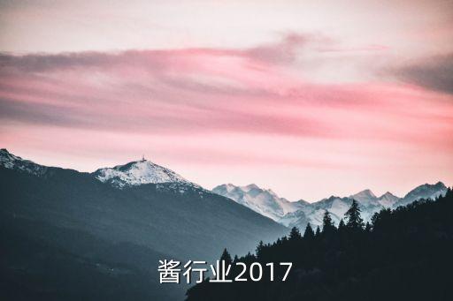 酱行业2017