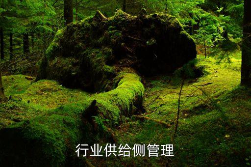 行业供给侧管理