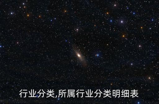 磁电行业分类,所属行业分类明细表