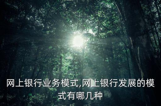 网上银行业务模式,网上银行发展的模式有哪几种