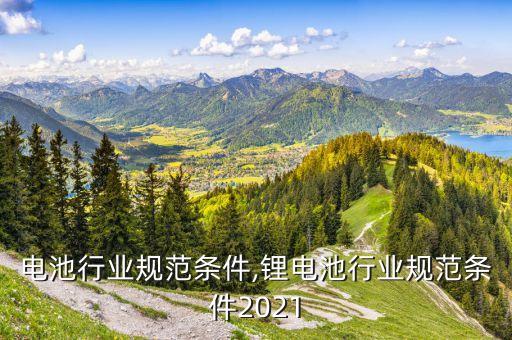 电池行业规范条件,锂电池行业规范条件2021