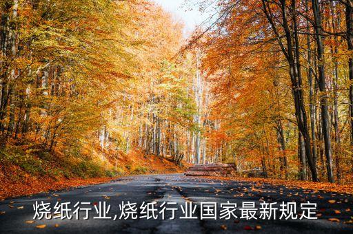山东烧纸行业,烧纸行业国家最新规定