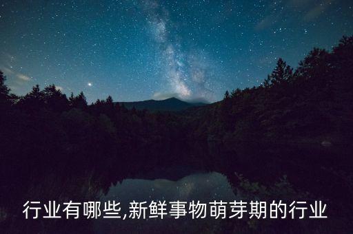 萌芽行业有哪些,新鲜事物萌芽期的行业