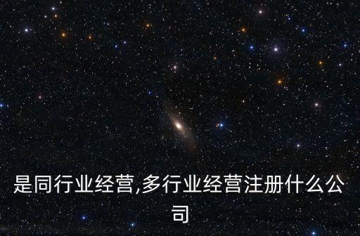 是同行业经营,多行业经营注册什么公司