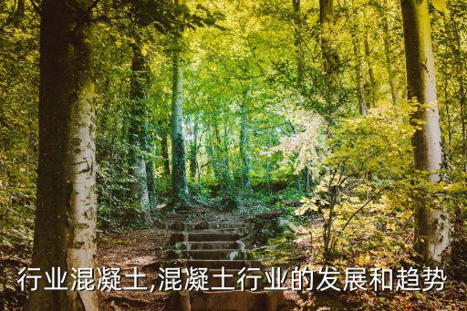 行业混凝土,混凝土行业的发展和趋势