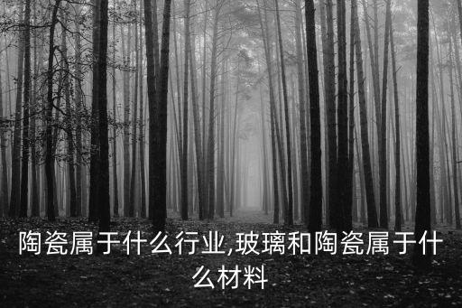 玻璃陶瓷属于什么行业,玻璃和陶瓷属于什么材料