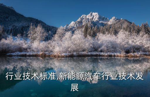 行业技术标准,新能源汽车行业技术发展