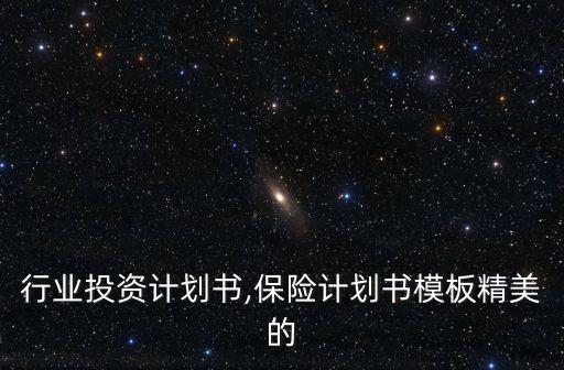 行业投资计划书,保险计划书模板精美的