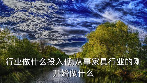 行业做什么投入低,从事家具行业的刚开始做什么