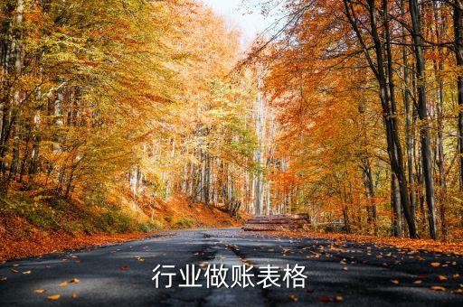 行业做账表格