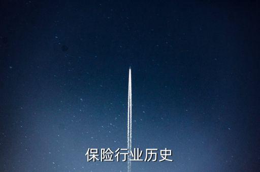 中国保险行业历史