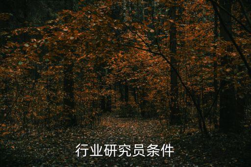 化工行业研究员条件