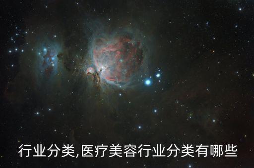  行业分类,医疗美容行业分类有哪些