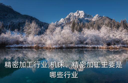 精密加工行业,机床、精密加工主要是哪些行业