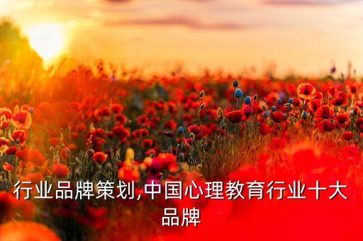 教育行业品牌策划,中国心理教育行业十大品牌