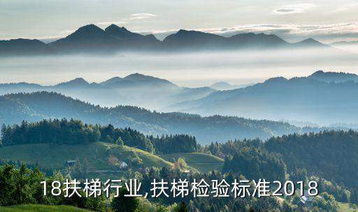 2018扶梯行业,扶梯检验标准2018
